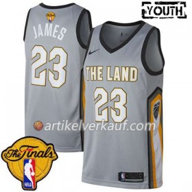 NBA Cleveland Cavaliers Trikot LeBron James 23 2018 Finals Patch Nike Grün Swingman - Kinder